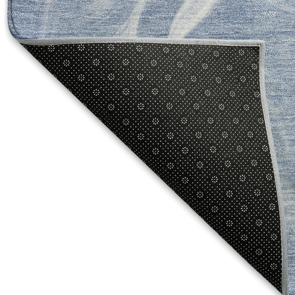 HomeRoots 8' X 10' Blue and Ivory Abstract Area Rug - Washable, UV Protected, Durable, and Stylish Design! 665823