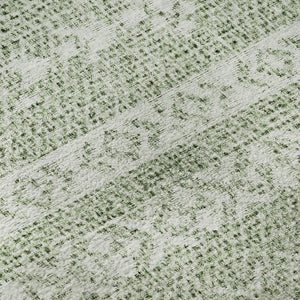 HomeRoots 5' X 8' Southwestern Artichoke Green Area Rug - Washable, UV-Protected, Stain-Resistant Design! 665857