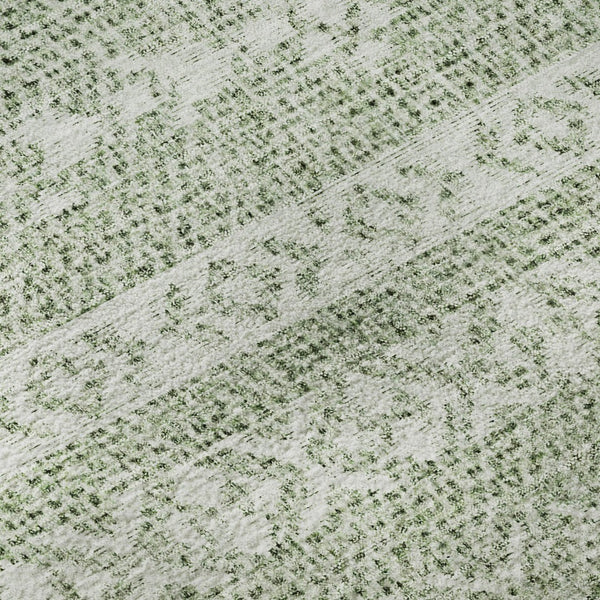 HomeRoots 5' X 8' Southwestern Artichoke Green Area Rug - Washable, UV-Protected, Stain-Resistant Design! 665857