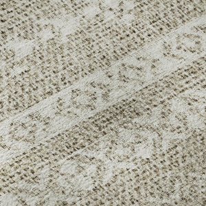 HomeRoots 8' Beige and Ivory Southwestern Washable Round Rug - Durable, UV-Protected, Easy-Care Design for Homes 665864