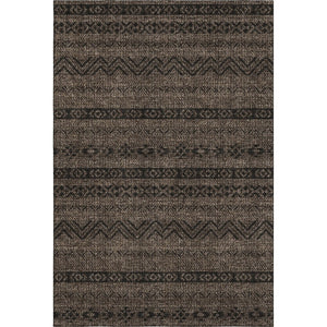 HomeRoots 5' X 8' Chocolate and Gray Southwestern Area Rug - Washable, UV-Protected, Durable Style for Homes 665881