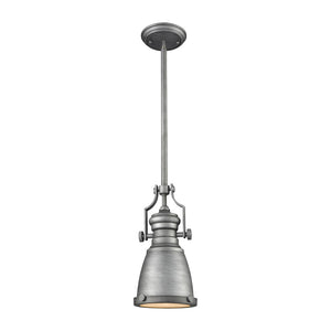 Chadwick 8'' Wide 1-Light Mini Pendant - Weathered Zinc 66589-1 Elk Lighting