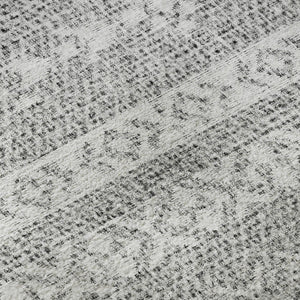 HomeRoots 5' X 8' Gray and Silver Southwestern Area Rug - Washable, Durable, UV-Protected for Stylish Spaces 665893