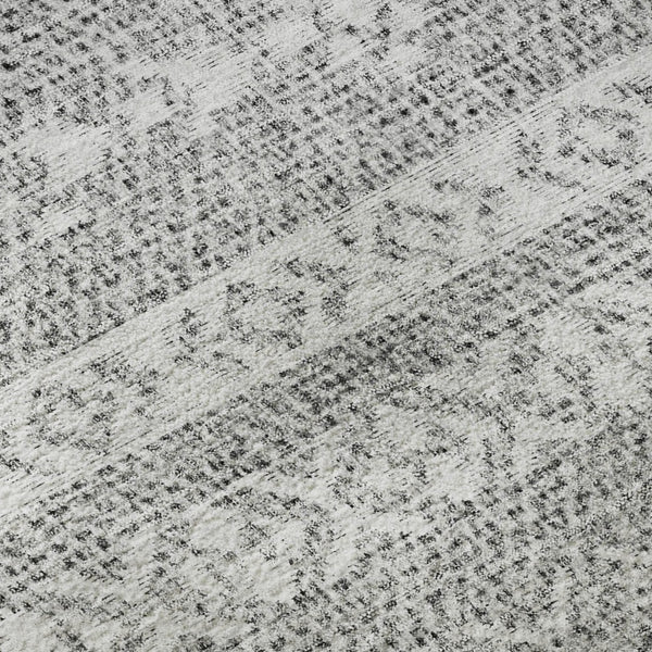 HomeRoots 5' X 8' Gray and Silver Southwestern Area Rug - Washable, Durable, UV-Protected for Stylish Spaces 665893