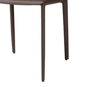 Baxton Studio Baxton Studio Rockford Modern Taupe Leather Dining Chairs Set of 2 – Stylish, Durable & Comfortable ALC-1025-Taupe