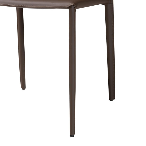Baxton Studio Baxton Studio Rockford Modern Taupe Leather Dining Chairs Set of 2 – Stylish, Durable & Comfortable ALC-1025-Taupe