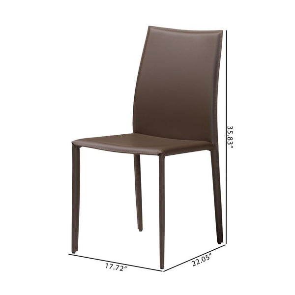 Baxton Studio Baxton Studio Rockford Modern Taupe Leather Dining Chairs Set of 2 – Stylish, Durable & Comfortable ALC-1025-Taupe