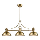 Chadwick 47'' Wide 3-Light Linear Chandelier - Satin Brass 66595-3 Elk Lighting