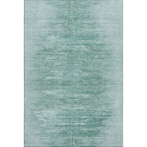 HomeRoots 8' X 10' Vibrant Aqua and Teal Abstract Area Rug - Durable, Washable, UV Resistant for Any Space 665985