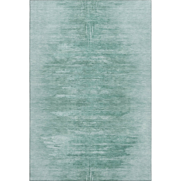 HomeRoots 9' X 12' Aqua & Teal Abstract Area Rug - Durable, Washable, Stain-Resistant, UV-Protected Design 665986