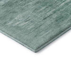 HomeRoots 9' X 12' Aqua & Teal Abstract Area Rug - Durable, Washable, Stain-Resistant, UV-Protected Design 665986