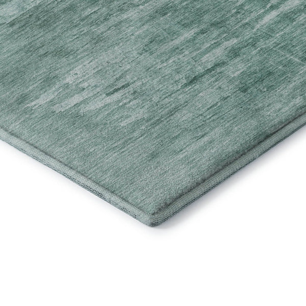 HomeRoots 9' X 12' Aqua & Teal Abstract Area Rug - Durable, Washable, Stain-Resistant, UV-Protected Design 665986