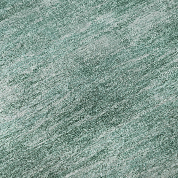 HomeRoots 9' X 12' Aqua & Teal Abstract Area Rug - Durable, Washable, Stain-Resistant, UV-Protected Design 665986