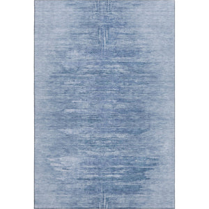 HomeRoots 10' X 14' Stylish Blue & Ivory Abstract Washable Area Rug with UV Protection for Modern Homes 665993