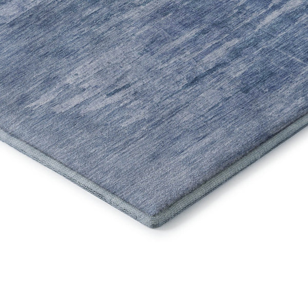 HomeRoots 10' X 14' Stylish Blue & Ivory Abstract Washable Area Rug with UV Protection for Modern Homes 665993