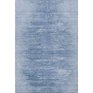 HomeRoots 10' X 14' Stylish Blue & Ivory Abstract Washable Area Rug with UV Protection for Modern Homes 665993