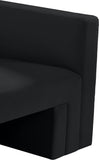 Henson Black Velvet Chair 665Black-C Meridian Furniture