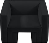 Henson Black Velvet Chair 665Black-C Meridian Furniture