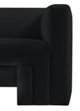 Henson Black Velvet Chair 665Black-C Meridian Furniture