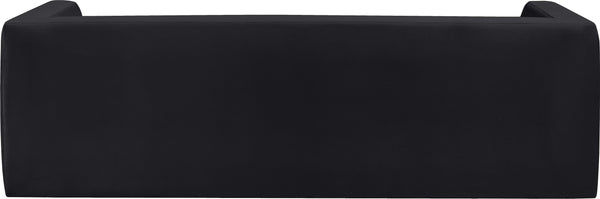 Henson Black Velvet Sofa 665Black-S Meridian Furniture