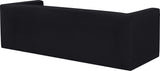 Henson Black Velvet Sofa 665Black-S Meridian Furniture