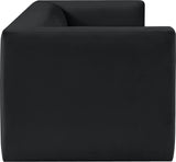 Henson Black Velvet Sofa 665Black-S Meridian Furniture