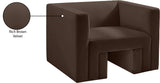 Henson Brown Velvet Chair 665Brown-C Meridian Furniture