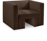 Henson Brown Velvet Chair 665Brown-C Meridian Furniture