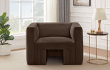 Henson Brown Velvet Chair 665Brown-C Meridian Furniture