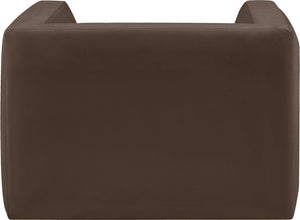 Henson Brown Velvet Chair 665Brown-C Meridian Furniture