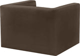 Henson Brown Velvet Chair 665Brown-C Meridian Furniture