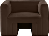 Henson Brown Velvet Chair 665Brown-C Meridian Furniture