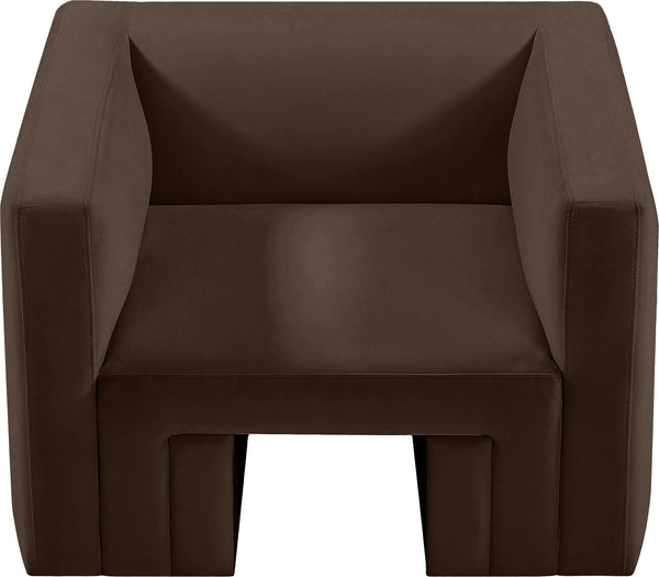 Henson Brown Velvet Chair 665Brown-C Meridian Furniture