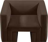 Henson Brown Velvet Chair 665Brown-C Meridian Furniture