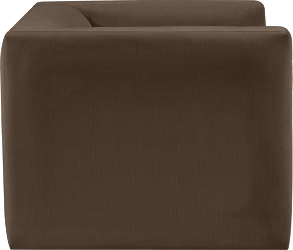 Henson Brown Velvet Chair 665Brown-C Meridian Furniture