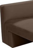 Henson Brown Velvet Loveseat 665Brown-L Meridian Furniture