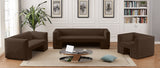 Henson Brown Velvet Loveseat 665Brown-L Meridian Furniture