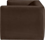 Henson Brown Velvet Loveseat 665Brown-L Meridian Furniture