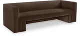 Henson Brown Velvet Sofa 665Brown-S Meridian Furniture