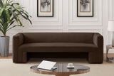 Henson Brown Velvet Sofa 665Brown-S Meridian Furniture