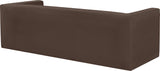 Henson Brown Velvet Sofa 665Brown-S Meridian Furniture