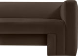 Henson Brown Velvet Sofa 665Brown-S Meridian Furniture