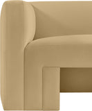 Henson Camel Velvet Chair 665Camel-C Meridian Furniture