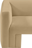 Henson Camel Velvet Chair 665Camel-C Meridian Furniture