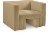 Henson Camel Velvet Chair 665Camel-C Meridian Furniture