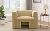 Henson Camel Velvet Chair 665Camel-C Meridian Furniture