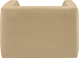 Henson Camel Velvet Chair 665Camel-C Meridian Furniture