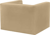 Henson Camel Velvet Chair 665Camel-C Meridian Furniture