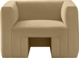 Henson Camel Velvet Chair 665Camel-C Meridian Furniture