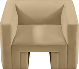 Henson Camel Velvet Chair 665Camel-C Meridian Furniture